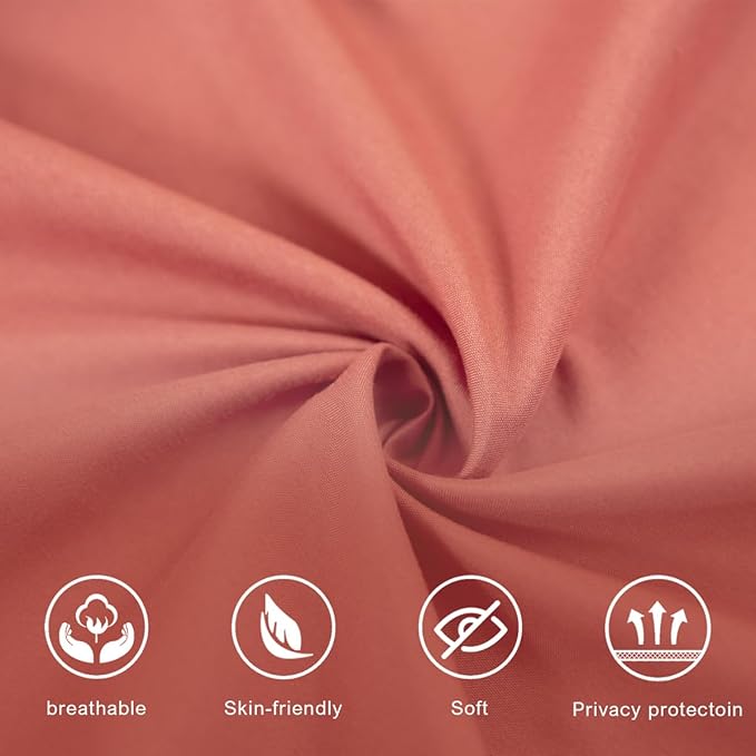 Akiky Canopy Bed Curtains 4 Corner Bed Canopies Terracotta Canopy Curtains Panel 8 Drapery Panel Curtain for All Bed Sizes