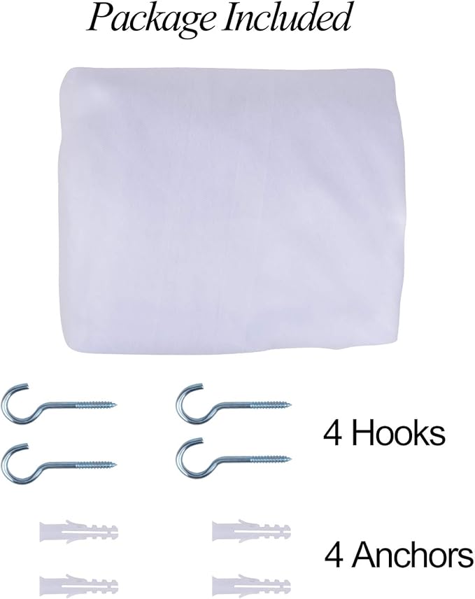 AIFUSI Mosquito Net, King Size Four Corner Post Curtains Bed Canopy for Single to Fits All Cribs and Beds for Adult Bedroom, Kids Rooms, Baby Bassinet, Garden, Camping（White）