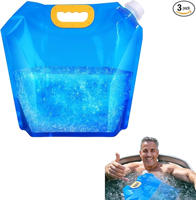 Ice Bath Bags, Portable/Reusable Ice Pack, Ice Maker for Ice Bath, Chiller for Cold Plunge, Applicable to for Athlete's Ice Cold Therapy and for Ice Bucket Challenge Game (5L, Count, 1)