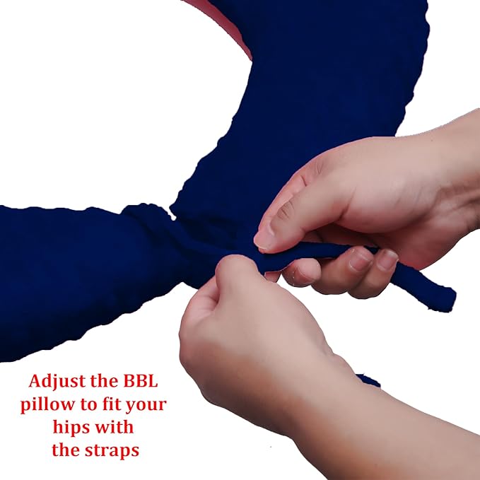 BBL Pillow After Surgery for Butt Sleeping, Brazilian Butt Lift Pillow Post Surgery Recovery for Sitting Sleeping Driving Donut Pillow for Woman Lumbar Back Cushion Seat Foam (Blue)