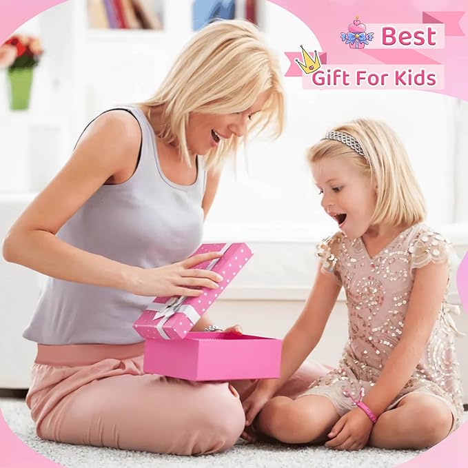 tupi Canopy Bed Curtains -Twin Bed Canopy for Girls, Pink Girls Canopy for Twin Bed, Princess Bed Drapes Polyester Netting - 4 Corner Bed Curtain Bedroom Decor, 79"L x 39'' W x 75"H, Easy to Install