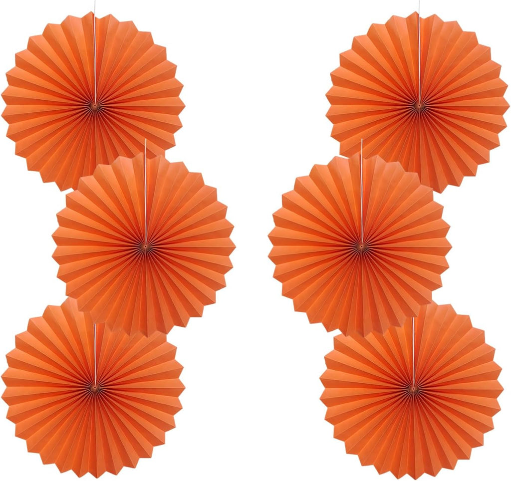 Orange Birthday Party Decorations,DIY Orange Paper Fans Hanging Decoration,16in Halloween Paper Fans,Halloween Decor,Fox Birthday Decorations Events Accessories 30 Color DIY Set (Orange)