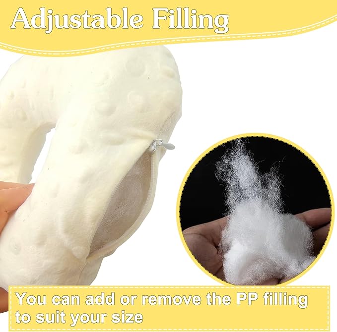 Piercing Pillow, Ear Hole Piercing Pillows, O-Shaped Side Sleeping Pillow, Ear Protector Pillow for Ear Pain, Piercing, CNH, Pain Relief Sleeping, Pressure Sore, Minky Dot(Beige Yellow)