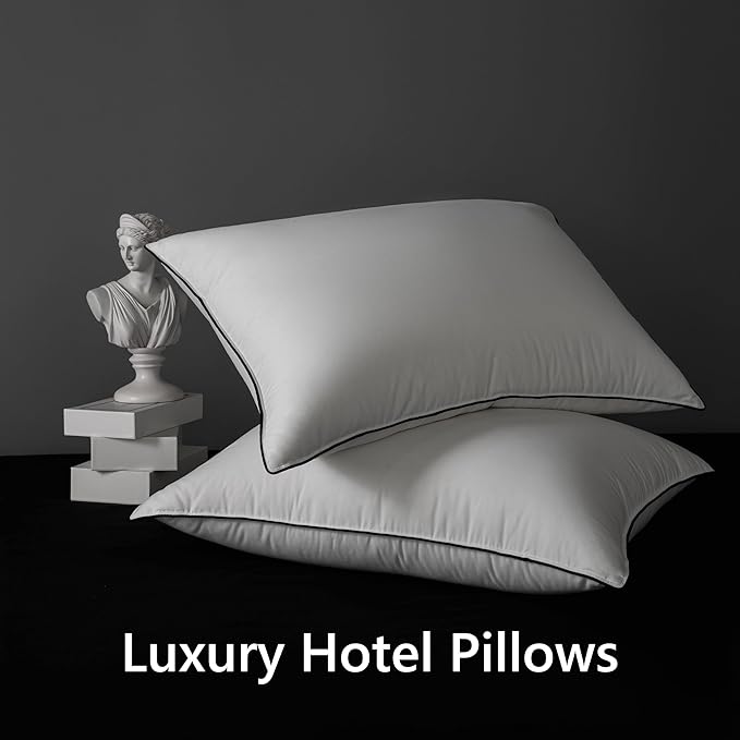 MAXICOZY Luxury Hungarian Goose Down Pillows King Size 1 Pack, Medium Firm Bed Pillows for Sleeping, Hotel Pillows, 750 Fill Power, 460 TC Cotton Blend Shell, 20"x36"