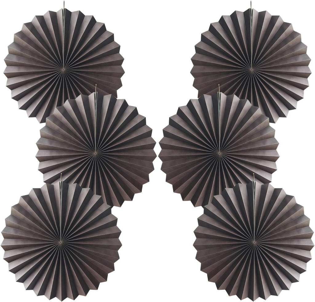 BARTHEW Coffee Party Decorations,Coffee Birthday Decorations,Party Events Accessories,Coffee Themed Party,Friends Party16in Hanging Paper Fans 30 Color DIY Set(Coffee))