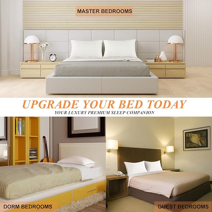 Bed Pillows for Sleeping Queen Size, Set of 2- Cooling, Luxury Hotel Quality with Premium Soft Down Alternative Filling for Back, Stomach or Side Sleepers