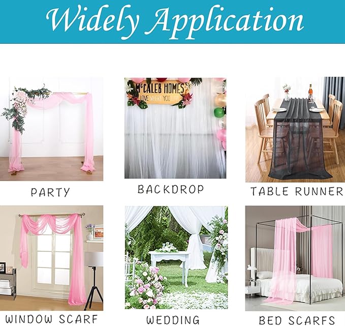 Akiky Bed Canopy for Girls Pink Sheer Canopy Bed Curtains Sheer Scarf Valance 1 Canopy Panel Full Queen Size Bed Scarf Drapes Bed décor