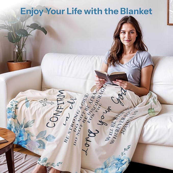 Confirmation Gifts for Girls, Confirmation Gifts for Teenage Girl, Confirmation Gifts Ideas, Confirmation Gifts for Teen Girls, Confirmation Decorations Throw Blanket 50x60 in