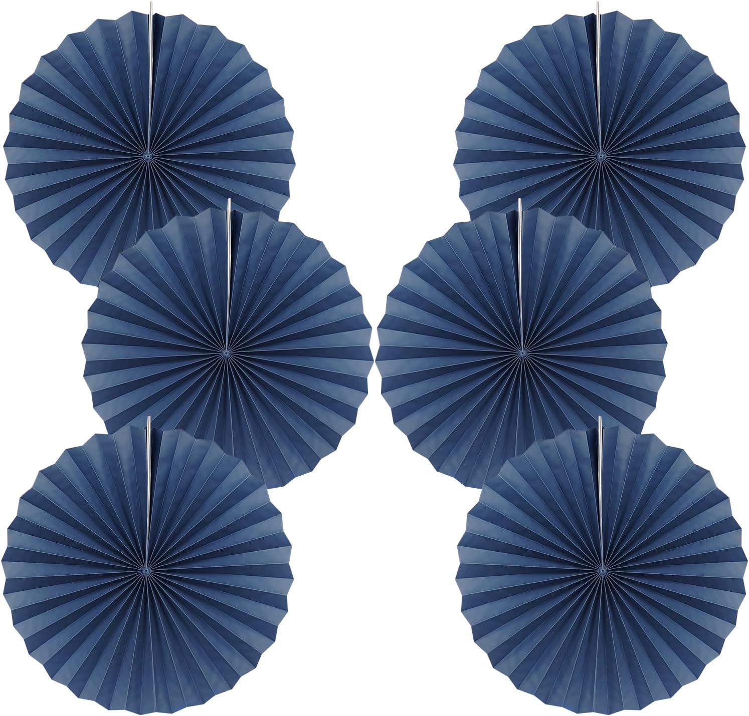 Blue Party Decorations,Blueberry Party Decorations Decorations Party Paper Fans Bulk 16in,Graduation Decoration Classroom Decor, Western Themed Party Decorations 30 Color DIY Set （Deep Blue）