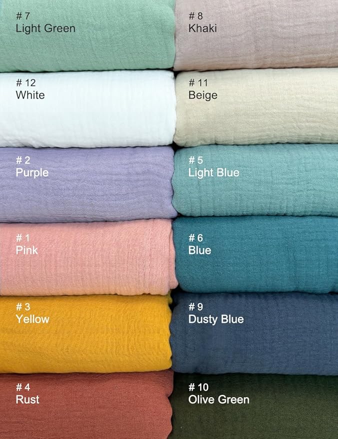 28" x 52" Fitted Crib Sheet for Girl, Pink Muslin Baby Crib Sheets for Standard Crib Mattress, Soft and Breathable Neutral Cotton Crib Sheets (46C-01)