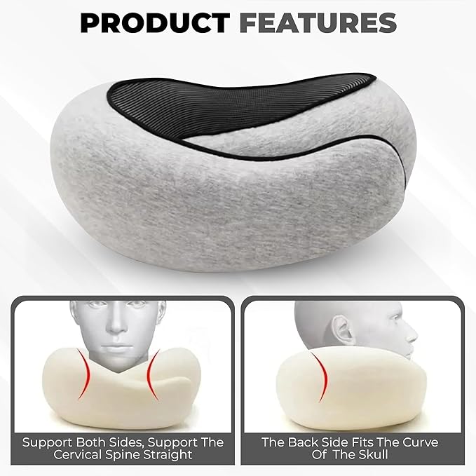 Airplane Travel Neck Pillow, Memory Foam Airplane Travel Pillow, 360 Degree Comfort and Breathability, Washable Modal Cover.Travel Neck Pillow for Airplane, Neck Pillow Airplane