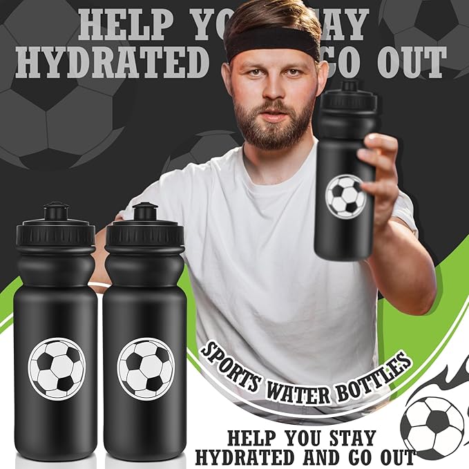 20 Pack Water Bottles Bulk 20 oz Reusable Squeeze Water Bottles Plastic Sports Bottle with Pull Top Cap Gifts Tumbler for Sports Travel Gym Party Supplies Friends Men Girls