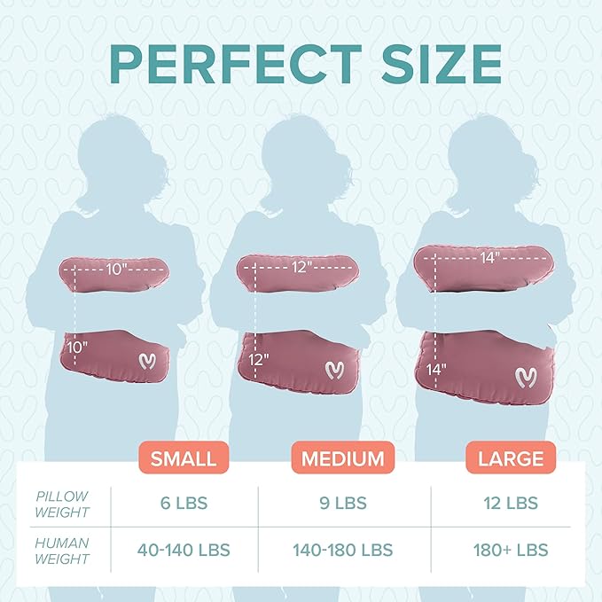 Calmier - 6 lb Sensory Weighted Pillow - Glass Bead Filled Hug Pillow - Ultra Plush Cozy Weighted Pillows for Adults and Kids - Child Sensory Pillow - Weighted Lap Pad (Pink - Minky, 6 LBS)