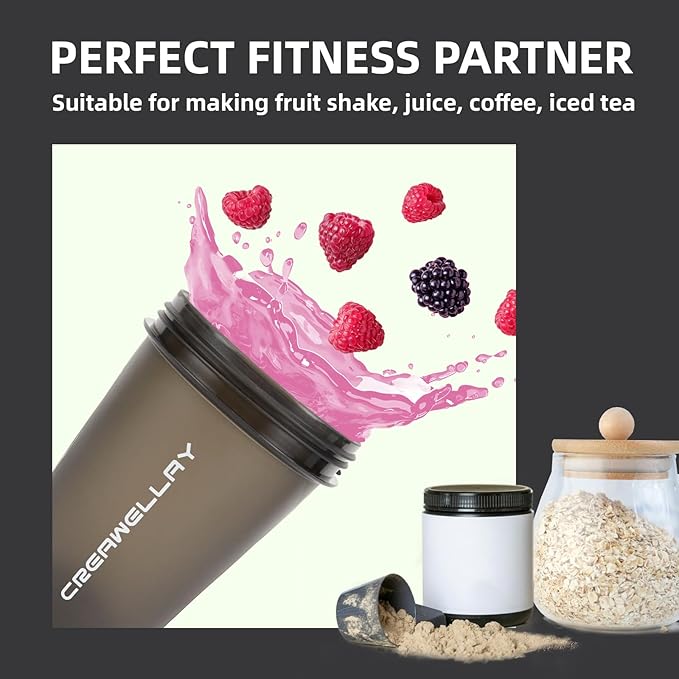 3 Pack Protein Shaker Bottle, 24 oz Protein Shaker Cup with Wire Shaker Ball for Pre Workout, Shake Bottle with Carrying Handle, BPA-Free & Dishwasher Safe (Black, White, Pink)