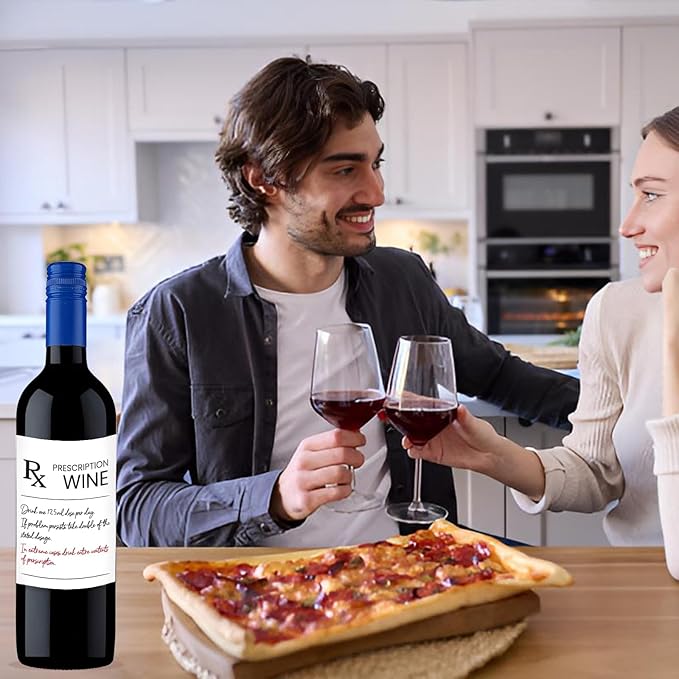 24Pcs Pharmacist RX Wine Labels, Humor Pharmacist Retirement Appreciation Birthday Graduation Gifts for Women Men, Funny Pharmacy Technician Gift Wine Bottle Stickers Labels