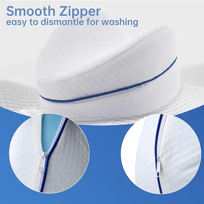 Pillow Cover Compatible with Legacy Knee Pillow,Washable and Zippered Legacy Leg and Knee Foam Support Pillow Cover Only