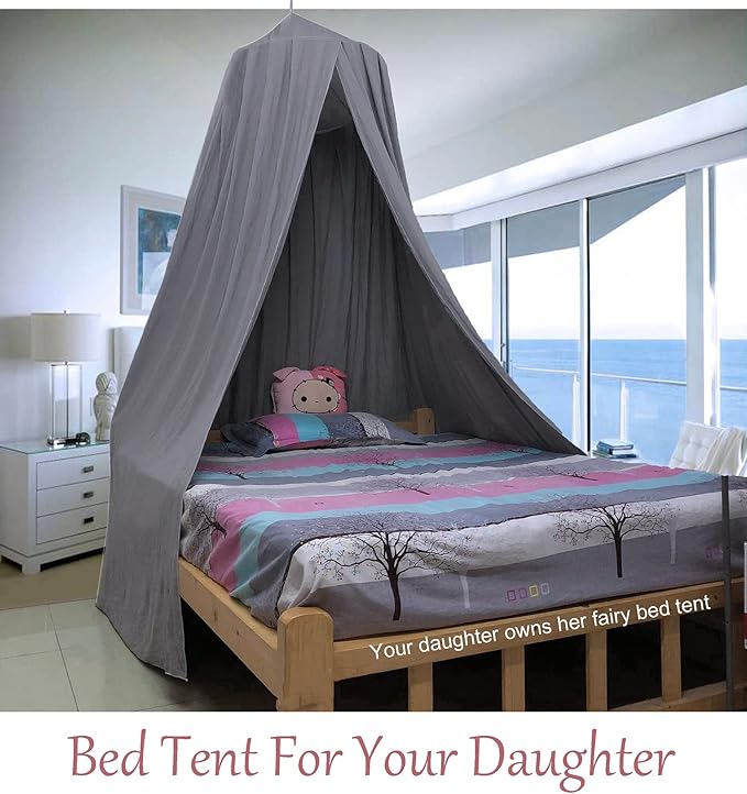 Upgrade Version of Canopy for Kids Bed, Extra Large Canopy for Girls Room Decoration Princess Castle Play Tent Hanging House, Dreamy Canopy for Children Room Reading Nook Canopies