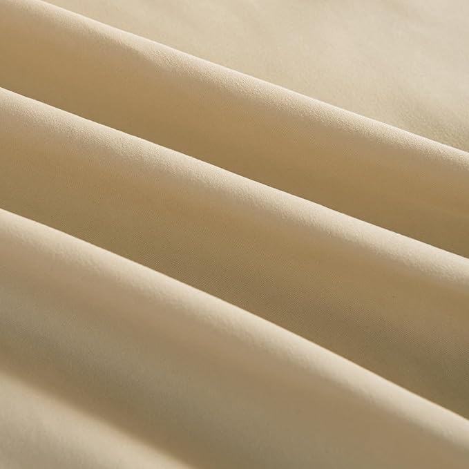 Bed Skirt Queen Size Ruffled Bed Skirts with Split Corners, 14 Inch Drop Dust Ruffle Bed Skirt with Platform - Queen, 14 Inch, Light Camel