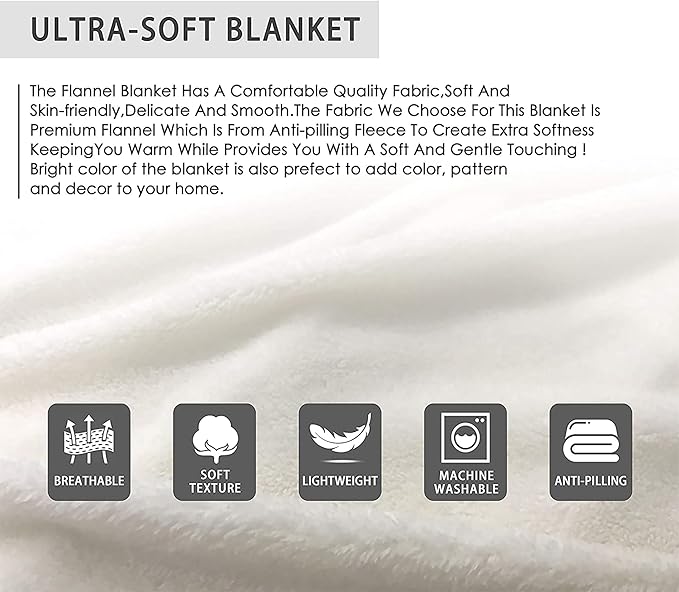 Funny Food Cookie Throw Blanket, Flannel Lightweight Plush Blanket Gift for Girl Boys,Quilt Ultra-soft Throw Fuzzy Blankets for bed Couch Sofa 50"x40" for Kids