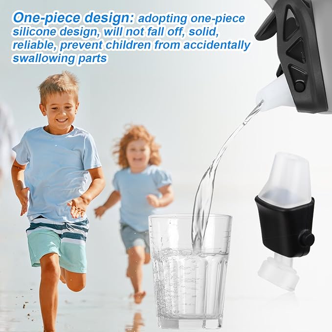 2pcs Replacement Spout for Contigo, BPA-Free Lids Replacement Parts with Allen Wrench Soft Silicone Mouthpiece Compatible with Aubrey Kids 14oz 20oz Newest Water Bottle