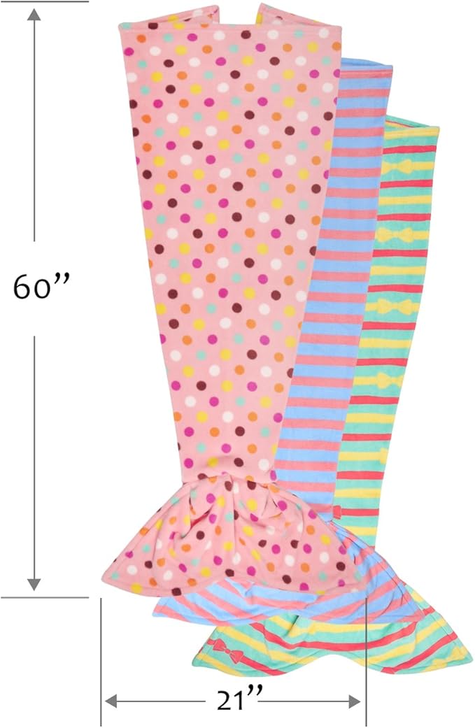 Catalonia Kids Mermaid Tail Blanket Pillow Cushion,Super Soft Coral Plush Fleece Mermaids Gift Snuggle Sleeping Bag for Girls Teens Children 60 x 21 Green