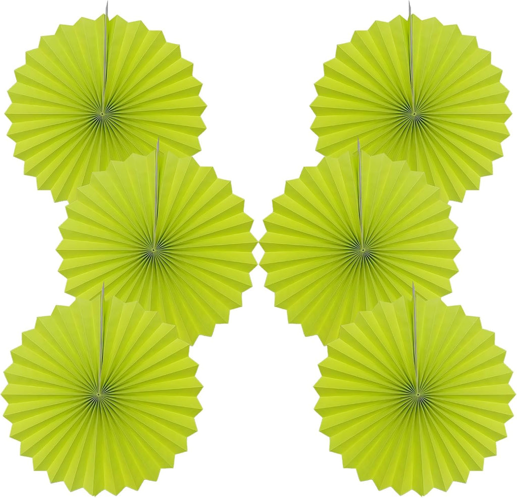Green Graduation Party Decor,Tropical Party Decorations,Emerald Green Party Decorations,Hawaiian Themed Party Decorations,16in Hanging Paper Fans 30 Color DIY Set (Clear Green)