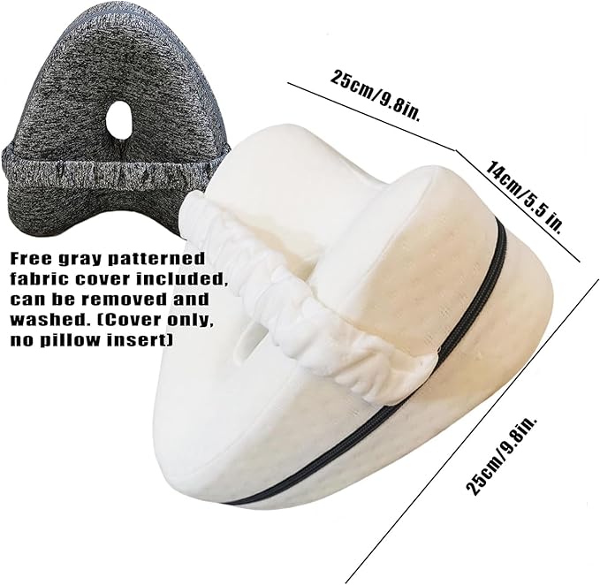 Spine Alignment Pillow - Relieve Hip Pain & Sciatica, Leg Alignment Pillow with Strap, Leg Positioner Pillows, Stand Up Pillow for Knee and Back Pain Relief, Back Support Pillow with Carry Bag