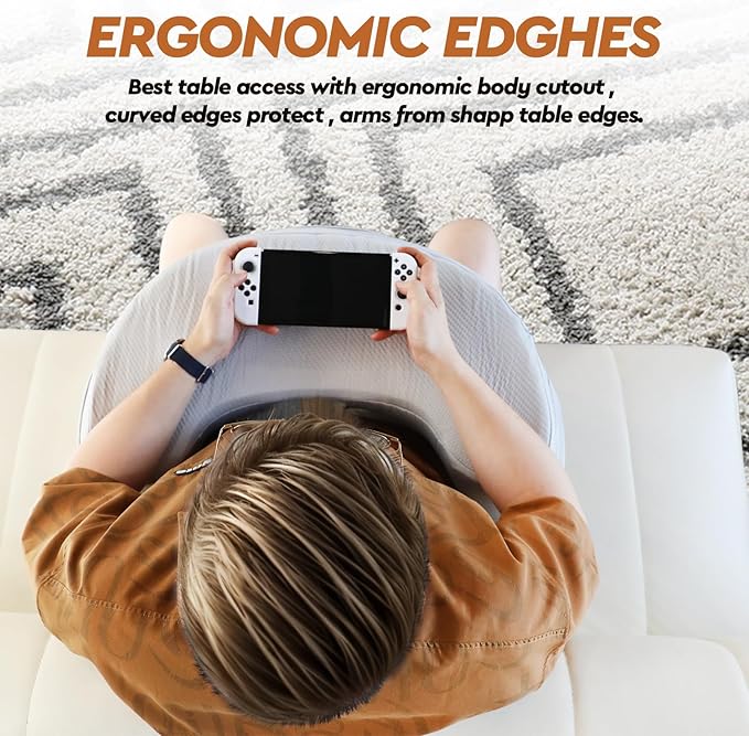 Reading Pillow for Gaming, Memory Foam Gaming Pillow Arm Rest Pillow for Adult Large Arm Rest Pillow for Reading, Working, Gaming, Sitting in Bed Floor Sofa