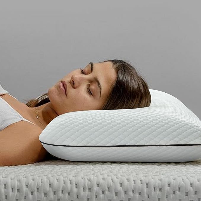 Best Soft Memory Foam Pillow, Ventilated and Breathable Cooling Pillow for Sleeping,Oeko-TEX & CertiPUR-US Double Certification,23.5x14x4.5 Inches (1 Pack)
