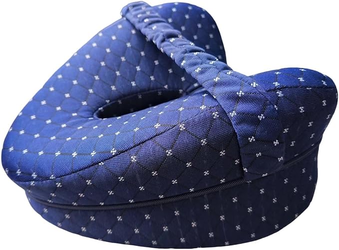 Leg & Knee Memory Foam Support Pillow for Side Sleepers,Soothing Relief for Sciatica Relieves Hip Back Pain,Removable and Washable (Navy Blue)