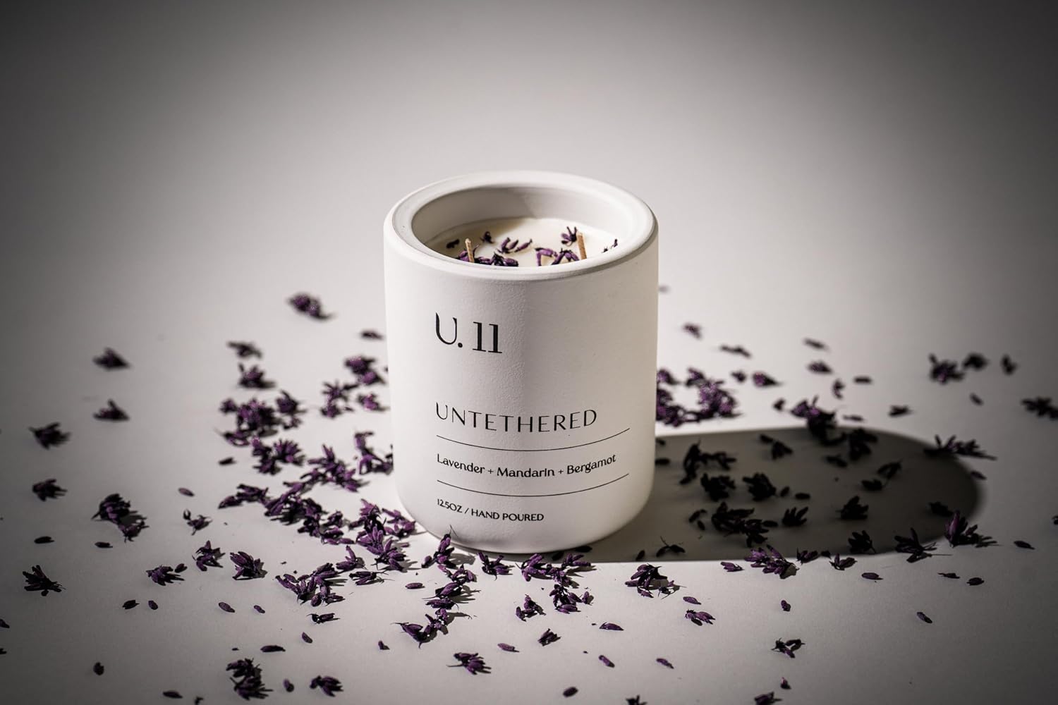 U.11 Luxury Scented Candle – Lavender, Mandarin & Cedarwood | Hand-Poured in USA w/ 100% Natural Coconut & Apricot Wax | Double Wick, Long-Lasting Aromatherapy Candle for Home, Gift & Rest (12.5 oz)
