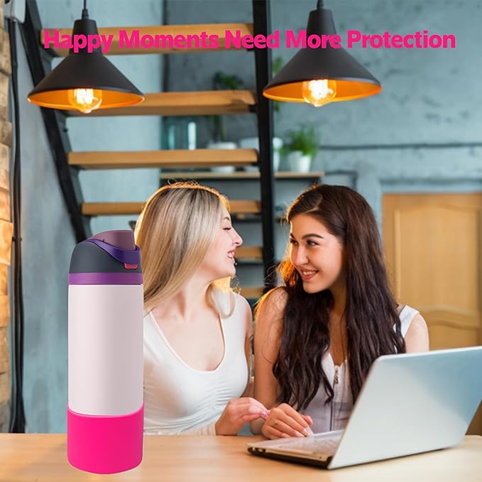 2PCS Silicone Water Bottle Boot for Owala 24oz 32oz 40oz,Anti-Slip Protective Sleeve Bottom Bumper Protector for FreeSip, Twist, and Flip Water Bottles