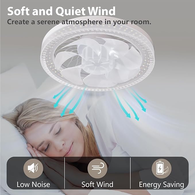 Socket Ceiling Fan Light,Ceiling Fan with Light,Light Dimmable Bulb Fan with Remote, Socket Fan Light,Light and Fan Combo for Bedroom, Dinning Room, Corridor