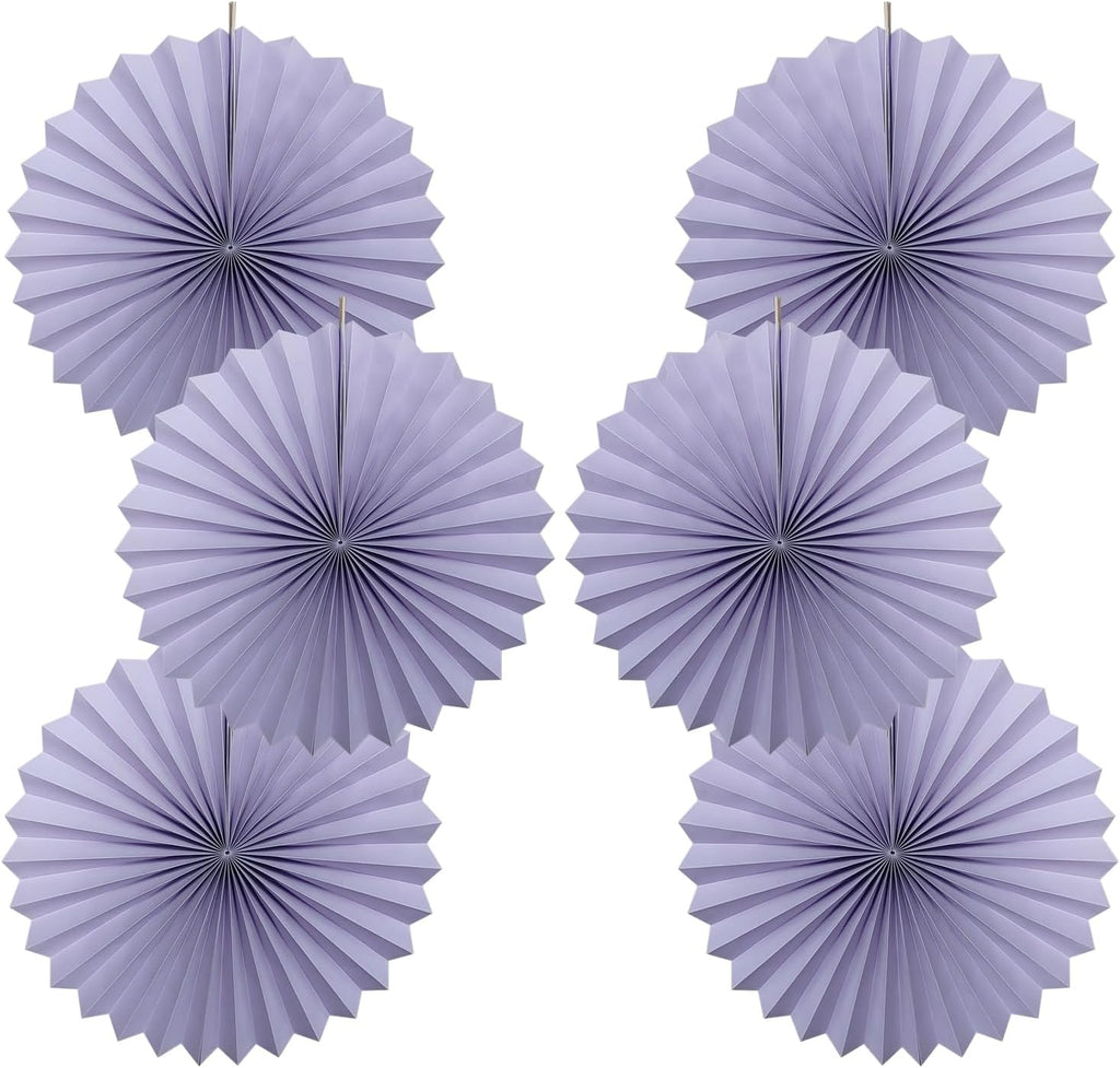 Purple Birthday Decorations,DIY Purple Paper Fans Hanging Decoration ,Party Decorations for Adults 16in,Little Mermaid Party Decor,Baby Shower Decorations 30 Color DIY Set (Light Purple)