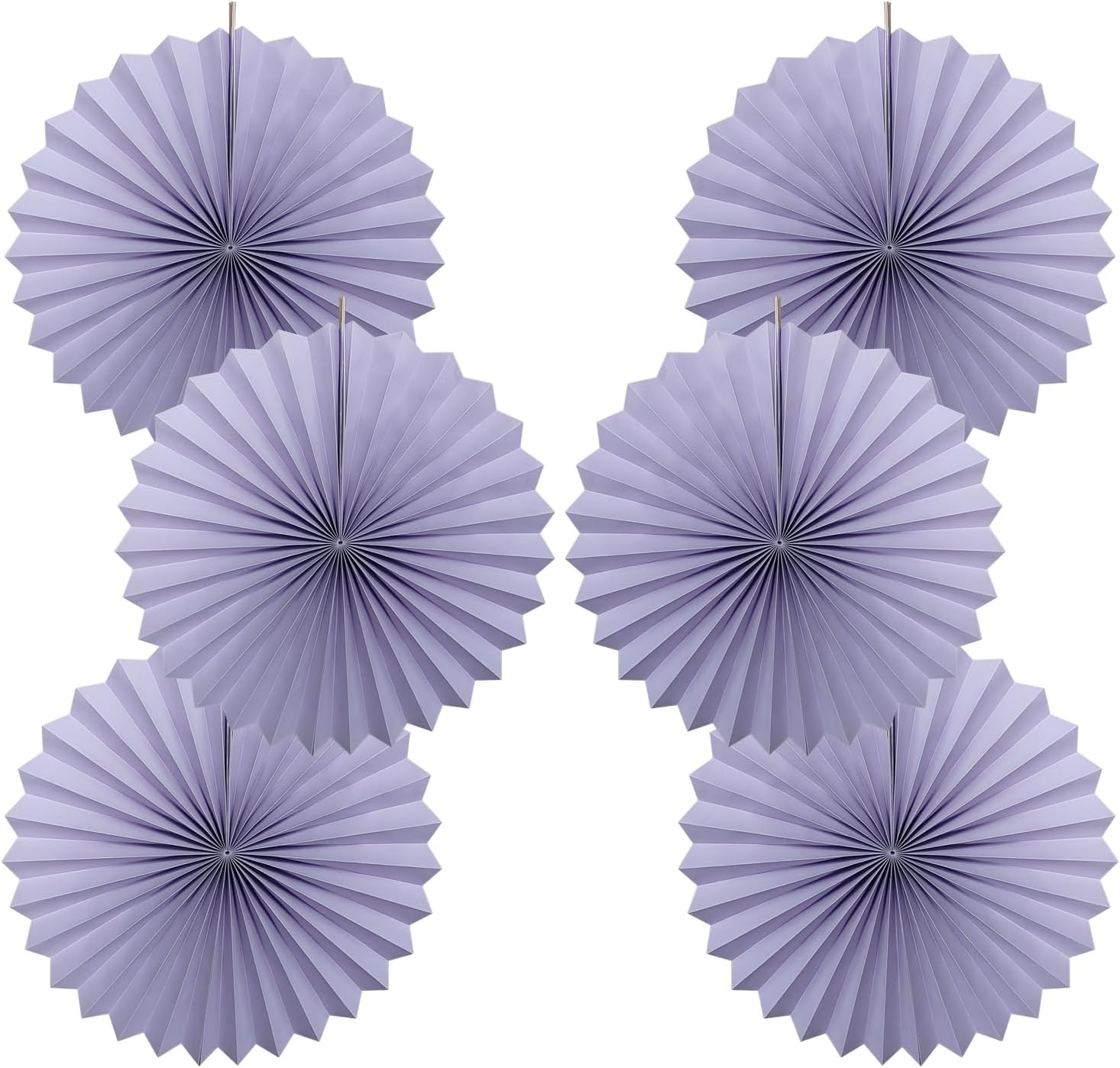 Purple Birthday Decorations,DIY Purple Paper Fans Hanging Decoration ,Party Decorations for Adults 16in,Little Mermaid Party Decor,Baby Shower Decorations 30 Color DIY Set (Light Purple)