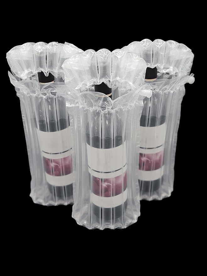 25 pack Wine bottle protector, Wine bottle packaging, Air Column Packaging, Wine Bottle Travel Protector Bags, Reusable Wine Bottle Protector, Safe Transportation of glass bottles, large