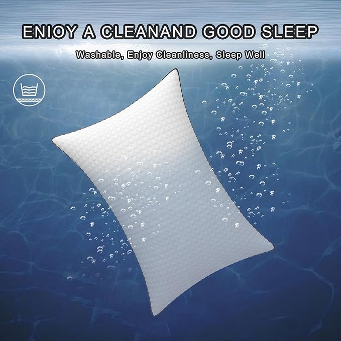 Bed Pillows for Sleeping Queen Size Set of 4,Cooling Breathable Pillows for Side and Back Sleepers Down Alternative Filling Luxury Soft