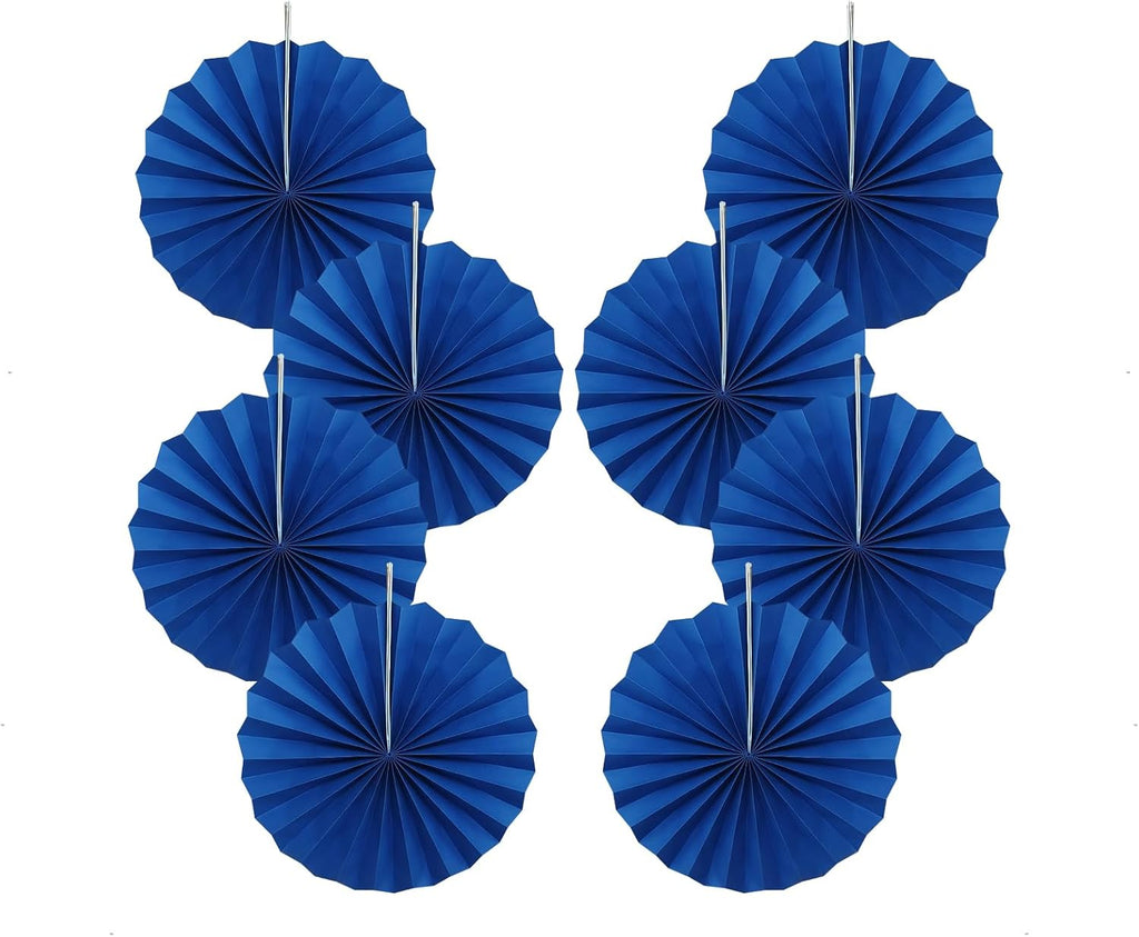 Blue Birthday Decorations,DIY Blue Paper Fans Hanging Decoration ,Party Decorations for Adults 12in, Royal Blue Birthday Decorations,Baby Shower Decorations 30 Color DIY Set (Navy Blue)