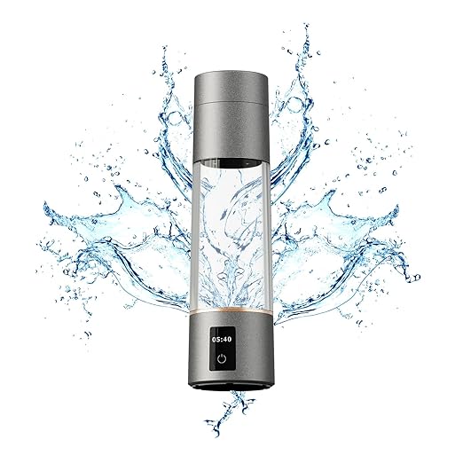 2024 Newest Hydrogen Rich Water Cup Generator Portable Rechargeable Healthy Water Bottle New SPE PEM Technology Water Ionizer with Beautiful LED Indicator Up to 3000 ppb (270ML)