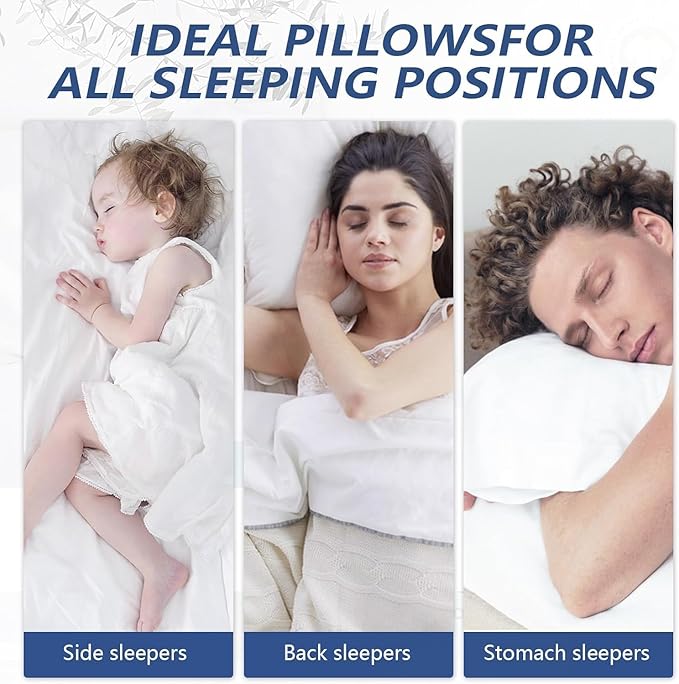 HARNY Bed Pillows for Sleeping, King Size Set of 2, Luxury Soft Hotel Quality and Supportive Down Alternative Microfiber Filled for Back, Stomach or Side Sleepers, Breathable & Skin-Friendly