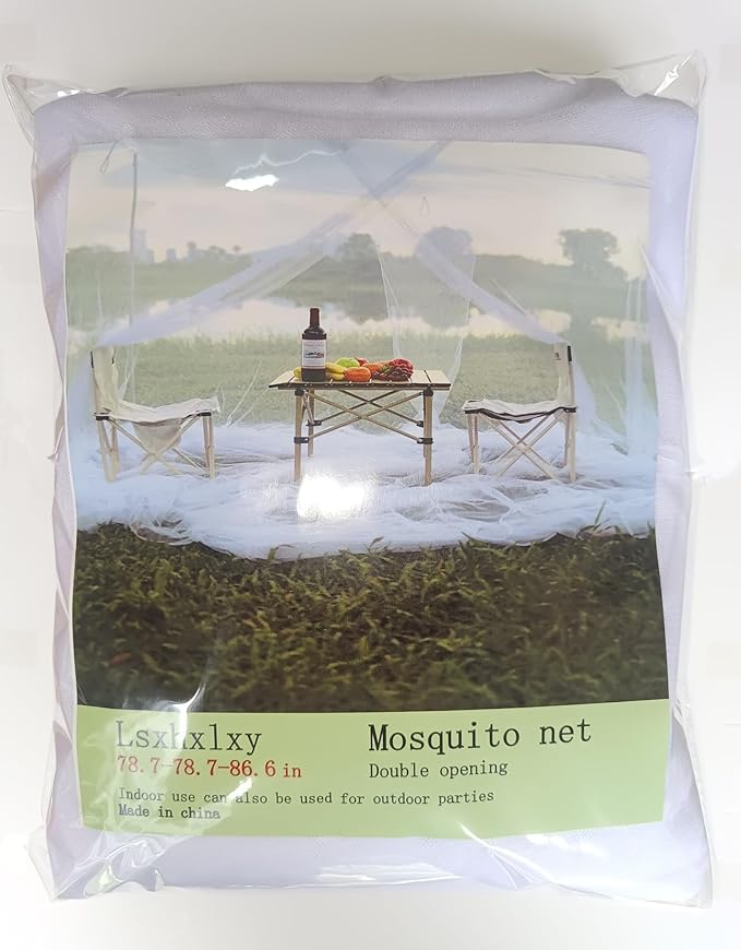 Mosquito net for Bed 86.6-78.7-78.7 in, Double Door Suitable for Double Beds, Square Mosquito net