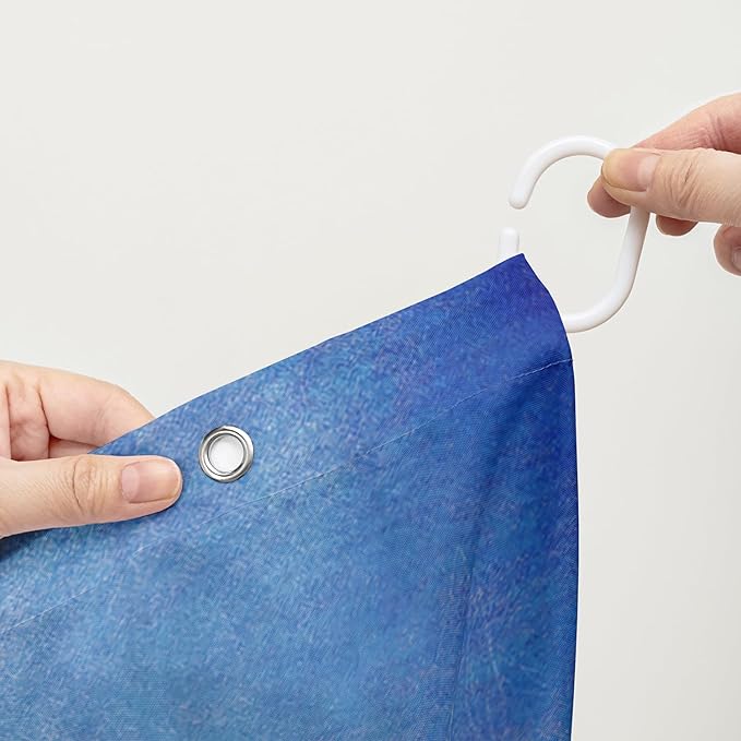 AILONEN Sea Turtle Shower Curtain,Kawaii Sea Turtle Bath Curtain Cloth Fabric Bathroom 72" W*84" H Inch,12 Pack Hooks for Kids,Ocean Animal Themed Bathroom Curtain