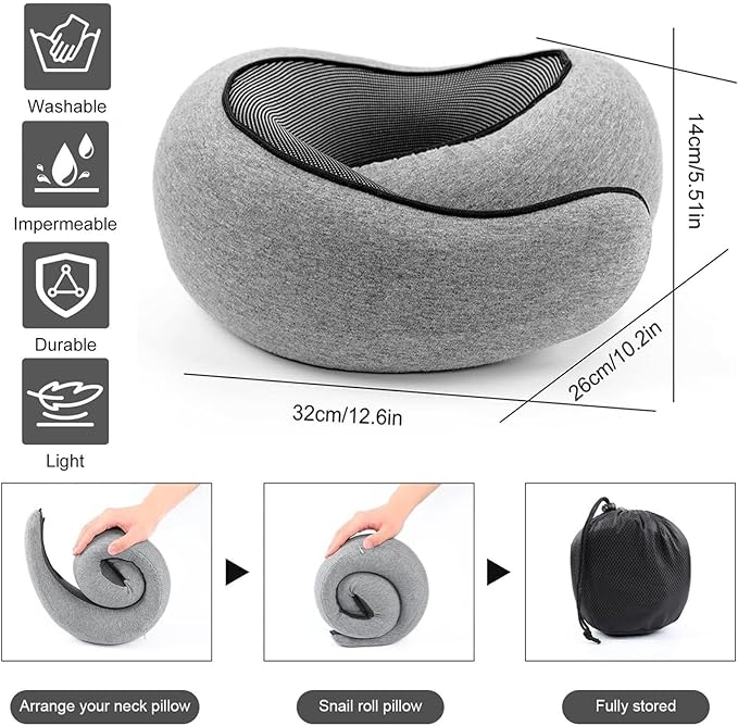 WEERSHUN Travel Pillows for Airplanes,2024 New Travel Pillow,Travel Neck Pillow Neck Pillow Airplane Memory Foam Travel Pillow Neck Pillow for Traveling Suitable for Airplanes,Offices and Cars
