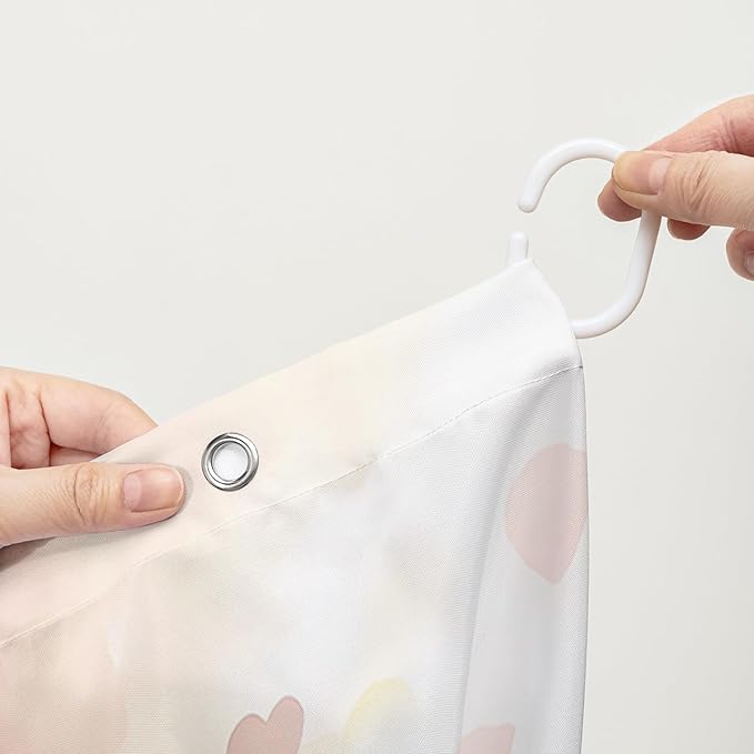 AILONEN Tree of Life Shower Curtain for Bathroom,Watercolor Hearts Tree Printed Waterproof Bath Curtain,Colorful Tree Leaves of Life Abstract Boho Shower Curtain 72" W x 96" H