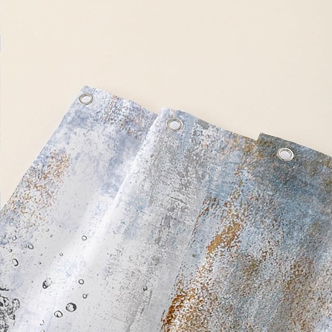 AILONEN Blue Rose Shower Curtain for Girls 3D Rose Water Droplet Retro Bathroom Decor,Modern Rose Flower Couple Lover Women Bath Curtain 72" W*84" H Polyester Waterproof Bathroom Curtain with Hooks