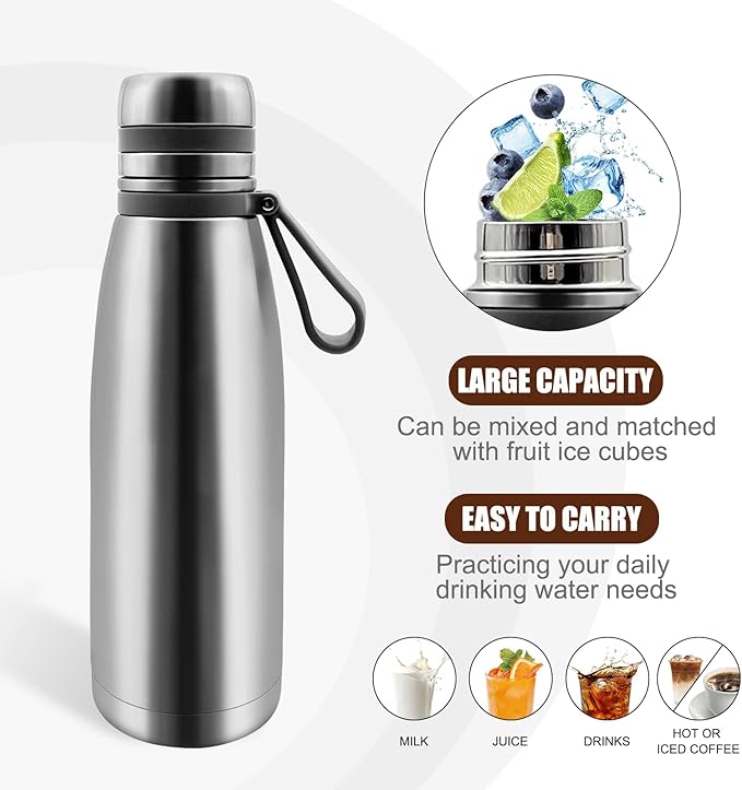 29oz Thermos for Hot and Cold Drinks, Coffee Thermos Water Bottle, Wide Mouth Thermal Cups- Leakproof Stainless Steel Insulated Thermos - Commute, Travel, and Picnic Friendly