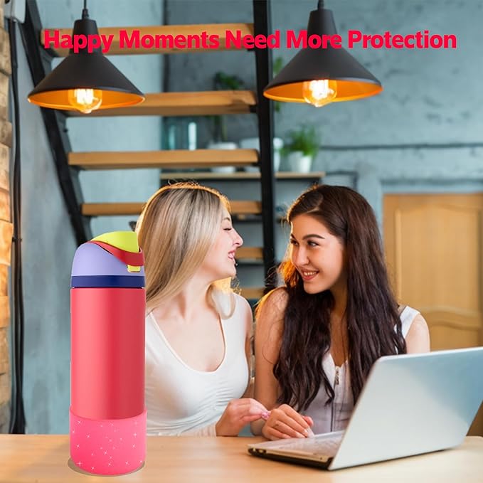 2PCS Silicone Water Bottle Boot for Owala 24oz 32oz 40oz,Anti-Slip Protective Sleeve Bottom Bumper Protector for FreeSip, Twist, and Flip Water Bottles