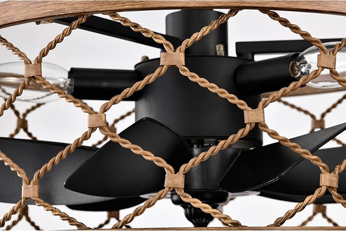 Marzell 16 Inch Modern Wood Grain Fandelier