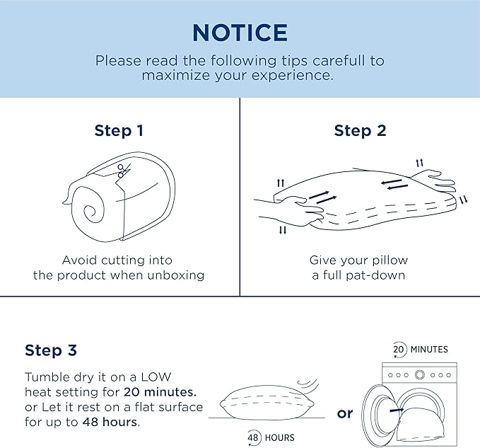 Bedsure Hotel Pillows - Luxury Bed Pillows for Sleeping with Decoration Strip Breathable Cover Soft & Supportive Pillows for Side, Back or Stomach Sleepers (2, Blue, Queen)