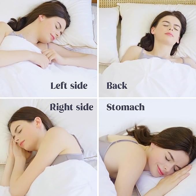 puredown® Goose Feathers and Polyester Fiber Pillows, Made in USA, Premium Medium to Firm Sleeping Pillows, Hotel Collection Pillows with Cotton Cover, 2 Pack, King Size, 20x36 Inches